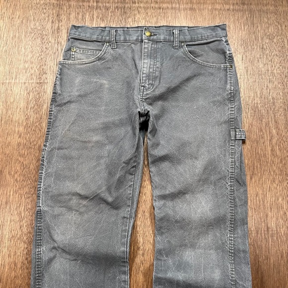 Dickies Carpenter Pants 32x30 Grey Canvas Workwear Straight Leg K394723 - Picture 3 of 12